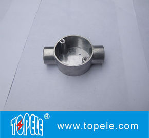 TOPELE 20mm / 25mm BS4568 / BS31 বৈদ্যুতিক দুই উপায় বৃত্তাকার কোণ অ্যালুমিনিয়াম জংশন বক্স, বৈদ্যুতিক চ্যানেল ফিটিং