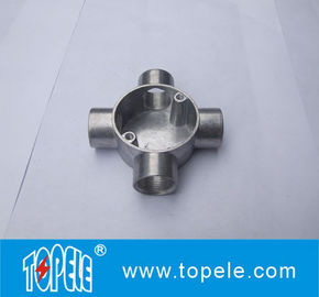 TOPELE BS4568 / BS31 4 ওয়ে টার্মিনাল ইলেকট্রিক্যাল অ্যালুমিনিয়াম জংশন বক্স, চ্যানেল পরিদর্শন টি বক্স