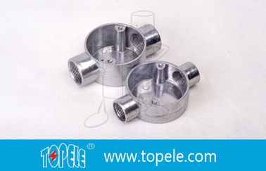 TOPELE 25MM গরম ডুবিয়ে গ্যালভানাইজড অ্যালুমিনিয়াম জংশন বক্স / BS4568 স্ট্যান্ডার্ড সহ ধাতব কন্ডাক্ট বক্স /
