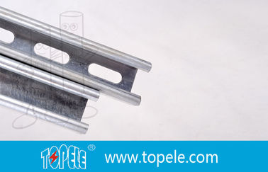 কালো Galvanized 41X41MM Unistrut চ্যানেল, HDG Slotted / সরল Strut চ্যানেল সমর্থন কন্ডাক্ট