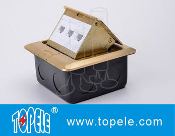 OEM ফ্লোর সকেট আউটলেট স্কয়ার প্যানেল তামা / গোলাকার অ্যালুমিনিয়াম খাদ POP আপ টাইপ